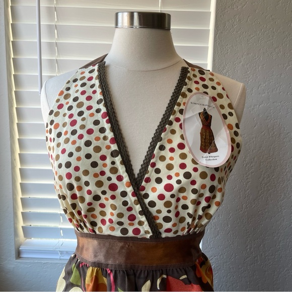 Simply Envogue Dress style Floral Feminine Apron - Picture 3 of 13